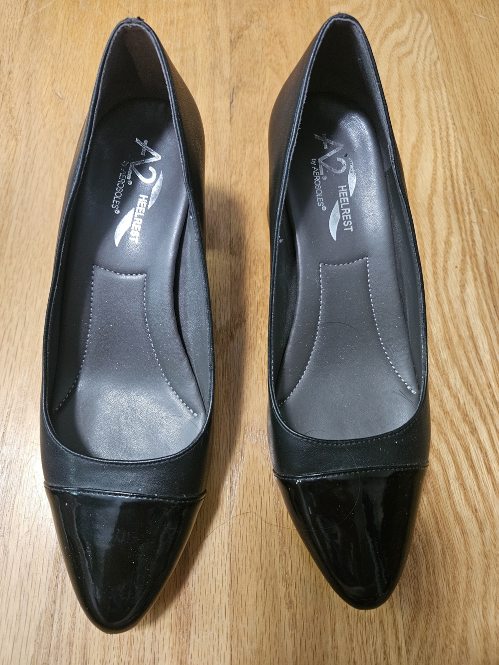A2 by Aerosoles Women's Black Rounded Toe Pumps